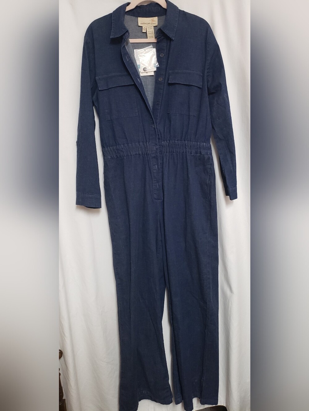 Anthony Denim Long-Sleeve  Jumpsuit